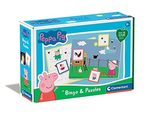 Image of Clementoni - 16351 - Peppa Pig - Bingo - Educational Toys For 3 Years Old, Learning Toys, Flashcards - Made In Italy