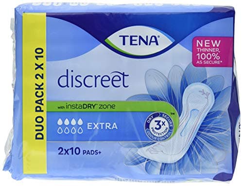 Image of TENA Discreet Extra Pads+ - 3x Packs of 20 ( 60 Towels )