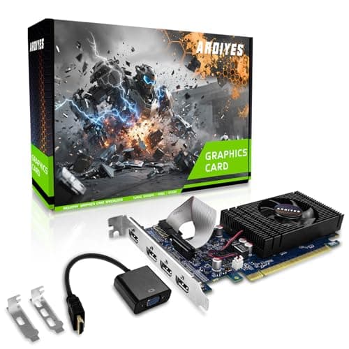 Image of GT 740 4GB GDDR5 Low Profile GPU Graphics Card, 4X HDMI Ports for Quad Multi-Monitor Setup, PCI Express 3.0 x16, Silent Cooling, Ideal for Office and Home Theater