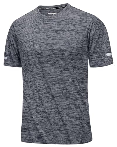 Image of MAGCOMSEN T Shirts for Men UK Short Sleeve Gym Running Top Sports Breathable Training Shirt Activewear Tshirt,Dark Grey,XL
