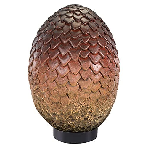 Image of Game of Thrones - Drogon Egg Replica - Hand Painted Resin Collectible - Display Stand Included - The Noble Collection