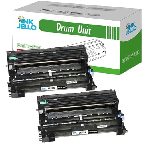 Image of Inkjello DR3300 Drum Unit Replacement For Brother DR3300 Compatible with Brother DCP-8110DN DCP-8250DN HL-5440D HL-5450DN HL-5450DNT HL-5470DW HL-6180DW HL-6180DWT MFC-8510DN MFC-8520DN Black (2-Pack)