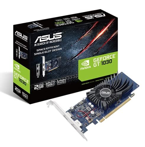 Image of 90YV0AT0-M0NA00 - GF GT1030-SL-2G-BRK PCIE3 NVIDIA GeForce GT 1030, GDDR5 2GB, 1920 x 1200, HDMI, DVI, HDCP, PCI Express 3.0