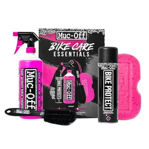 Image of Muc-Off Bike Care Essentials Kit - Cleaning Bundle with Nano Tech Bike Cleaner, Bike Protect, Sponge, Brush & Storage Tote - Clean and Protect for All Bikes