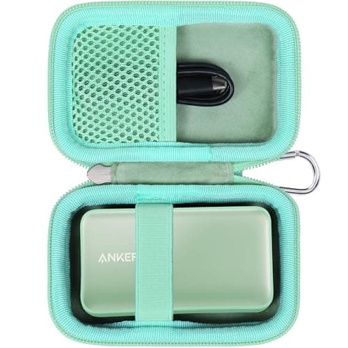 Image of Khanka Hard Carrying Case Replacement for Anker Nano 30w/Anker 533 Power Bank 30W,Storage Travel Cover for Anker 10,000mAh Power Bank(Green,Case Only)
