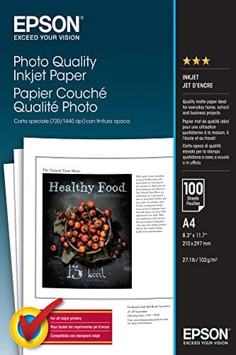 Image of Epson White Photo Inkjet A4 Paper 102gsm (Pack of 100) C13S041061