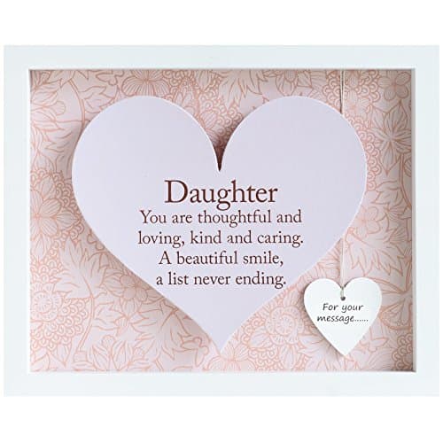 Image of Arora 7601 Said with Sentiment Rectangular Heart Frames Daughter, Multicolour, One Size