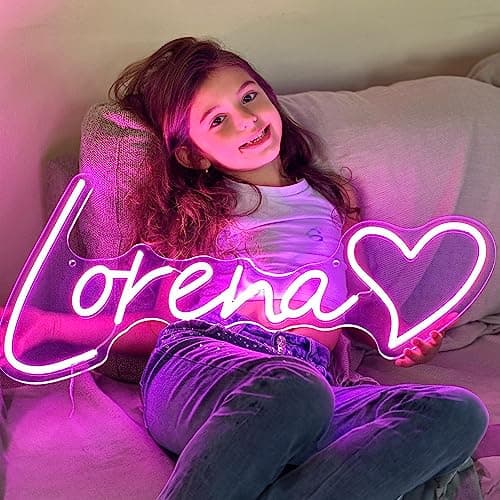 Image of Custom Neon Signs, Personalized Dimmable Led Neon Lights Sign Customizable for Wall Decor Wedding Birthday Party Gift Bedroom Bar Shop Name Logo Neon Lights