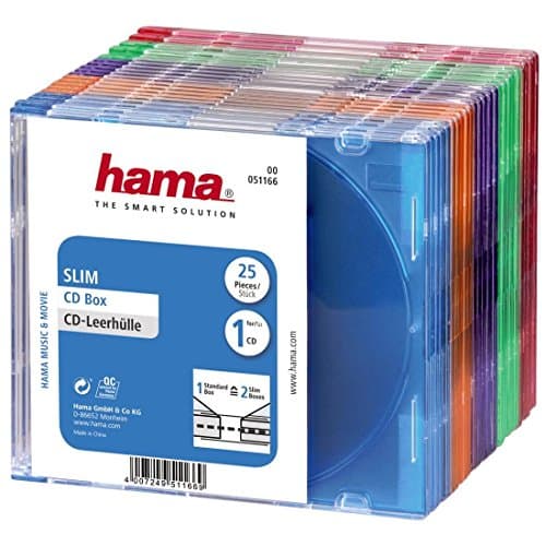 Image of Hama Slim CD Cases | Pack of 25 | Multicoloured
