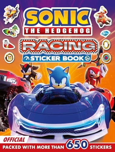 Image of Sonic the Hedgehog Racing Sticker Book: NEW for 2026! A 100% official sticker activity book, perfect for kids aged 5, 6, 7, 8, 9 who are fans of the Sonic movies, TV shows and games.