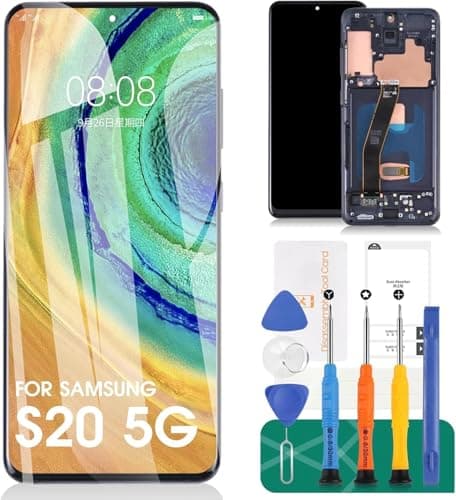Image of Incell For Samsung S20 5g Screen Replacement for Samsung Galaxy S20 5g LCD Digitizer for Samsung SM-G981 Touch Screen Display Assembly Replacement with Frame Repair Kits (Silver, Without Fingerprint)
