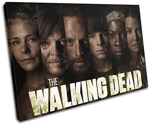 Image of Bold Bloc Design - The Walking Dead Television Show TV 60x40cm SINGLE Canvas Art Print Box Framed Picture Wall Hanging - Hand Made In The UK - Framed And Ready To Hang RC-2504(00B)-SG32-LO-B