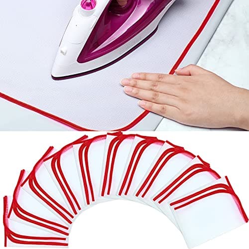 Image of Protective Ironing Scorch Mesh Cloth Scorch-Saving Ironing Protector Pressing Cloth Pad for Easy Ironing and Protection (10 Pieces)