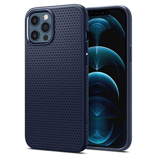 Image of Spigen Liquid Air Case Compatible with iPhone 12 Pro / 12 - Navy Blue
