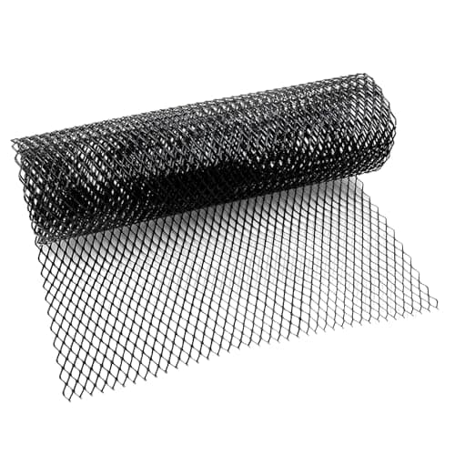 Image of Black Car Grill Mesh, 100 x 33 cm Car Grille Mesh Car Front Radiator Grilles Aluminium Mesh Black Vent Mesh for Bumper Hood Vent Radiator Vehicle Opening Body Cars Condenser