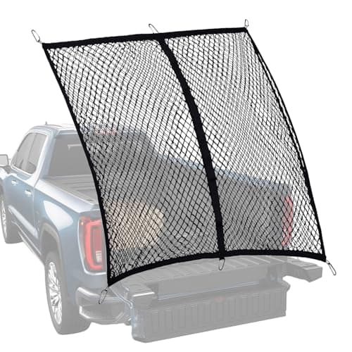 Image of Luggage Net - Car Blanket Luggage Net, Highly Elastic Luggage Nets, Mesh Organiser with 6 Hooks for Car, Robust Mesh Organiser for Car Boot, Roof, Moving, Road and Outdoor Storage