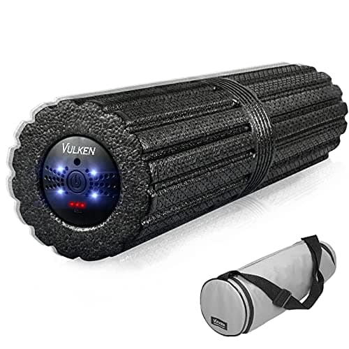 Image of Vulken Extra Long 17” Vibrating Foam Roller 4 Speeds 3800RPM High Intensity Quick Charge Electric Foam Roller Tissue Massager for Muscle Recovery