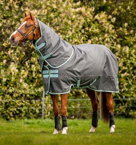 Image of Horseware Amigo Hero 600D Ripstop Plus 200g Turnout Rug - Shadow/Blue Haze 4'6" / 54", Shadow/Blue Haze