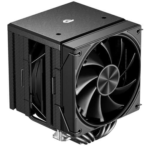 Image of upHere gaming UE2K6 Black CPU Air Cooler, Dual-Tower 6×Ф6mm Heatpipes CPU Cooler, PWM 120mm Fan Computer Cooling, TDP 265W, Intel LGA 1851/1700/2011/2066(X79/X99), AMD AM5/AM4(155mm in Height)
