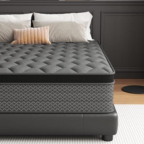 Image of DAJIYUHC Super King Mattress 6FT, 10 Inch Foam and Spring Hybrid Mattress in A Box, Medium Plush Feel with Motion Isolating, Fiberglass Free(180x200cm)
