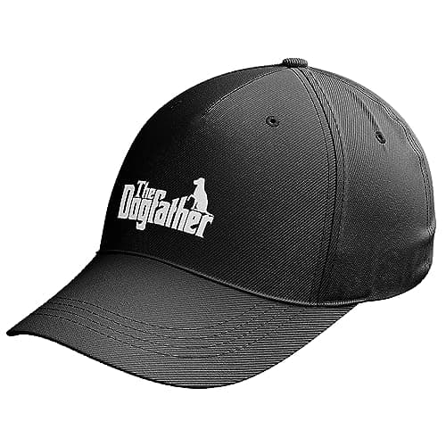 Image of Purple Print House Dog Caps for Men Labrador Dogfather Funny Retriever Fathers Day Hat Dad, One Size, Black