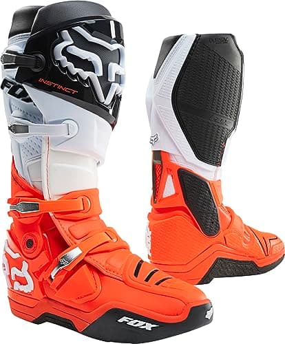 Image of Fox INSTINCT BOOT BLACK/WHITE/ORANGE 11
