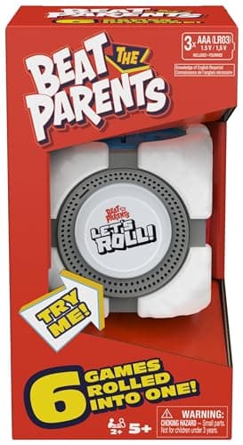 Image of Spin Master Games, Beat the Parents: Let’s Roll!, 6-in-1 Electronic Game Cube, Fun Activity for Kids, Adults & Family Game Night, Interactive Toy, 2-6 Players, for Ages 5 & Up