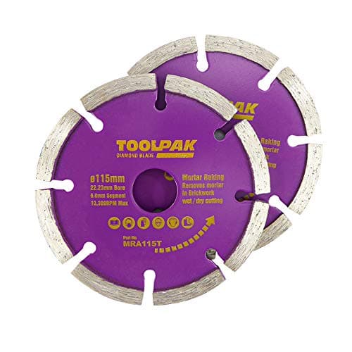 Image of 115mm x 22.23mm Mortar Raking Blade 6.4mm Segment - Twin Pack - MRA115T