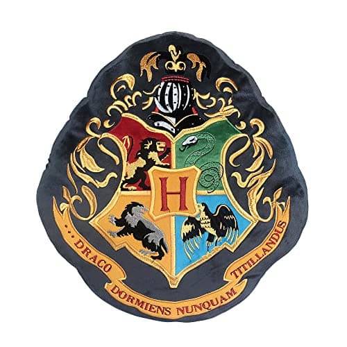 Image of Nemesis Now Harry Potter Hogwarts Crest Cushion, Black, 40cm