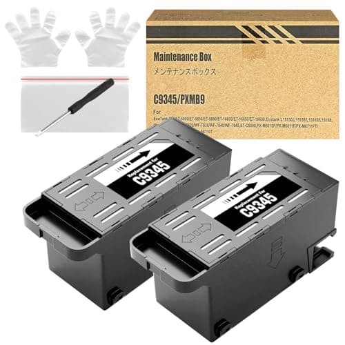 Image of C9345 Ink Maintenance Box Replacement for EPSON C9345 C12C934591, Work with ET-5880 ET-5850 ET-5800 ET-16650 ET-16600 ET-16150 Mono ET-M16600 WF-7830DTWF Printer (2 Pack)