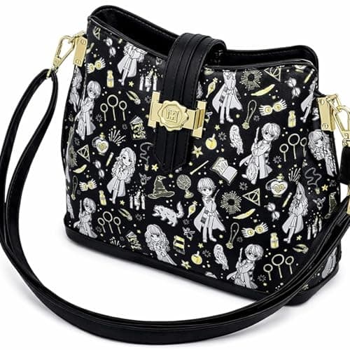 Image of Loungefly Harry Potter Magical Elements All Over Print Crossbody Purse