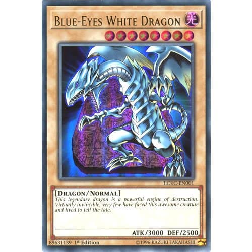 Image of LCKC-EN001 1st Ed Blue-Eyes White Dragon (Alternate Art 2) Ultra Rare Card Legendary Collection Kaiba Mega Pack Yu-Gi-Oh Single Card