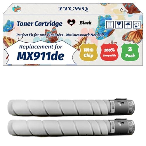 Image of Compatible for Lexmark MX911de Toner Cartridge Work for Lexmark MX910de MX910dxe MX911de MX912de Printers, with Chip, High Yield 32500 Pages, High-Definition Printing (2-Pack Black)