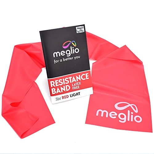 Image of Meglio Resistance Bands for Men & Women - Latex Free Exercise Bands for Building Strength, Pilates Band for Fitness, Flexibility, Physiotherapy, Stretching & Yoga Bands | With Exercise Guide
