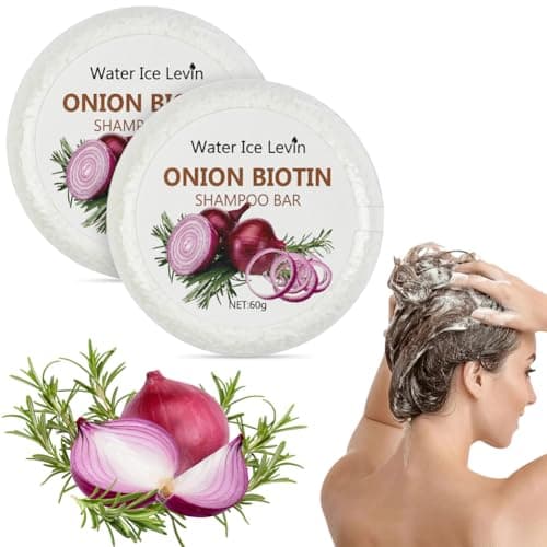 Image of LOPHE Onion Rosemary Shampoo Bar with Biotin & Collagen, Natural Solid Shampoo for Hair Moisture & Scalp Care, Deep Cleansing Vegan Shampoo Bar for All Hair Types (2 Pack)