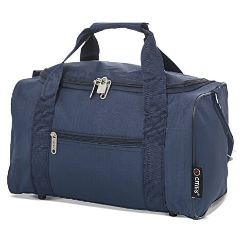 Image of 5 Cities Maximum Ryanair Cabin Hand Luggage Holdall Flight Bag Travel Duffle, 35 cm, 14L, Navy