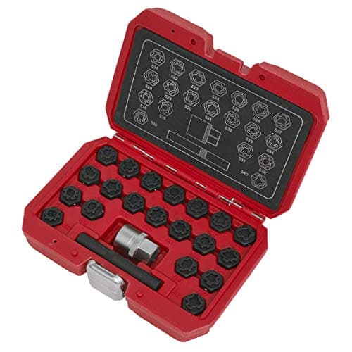 Image of Sealey SX220 22pc Locking Wheel Nut Key Set-VAG