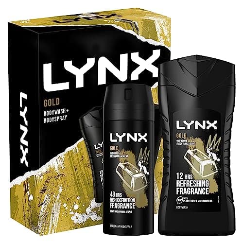 Image of LYNX Gold Duo Body Spray Gift Set Body Wash and Deodorant perfect for his daily routine 2 piece