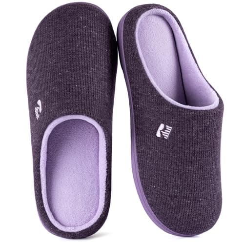Image of RockDove Women's Original Two-Tone Memory Foam Slipper, Size 7/8 UK Women, Eggplant