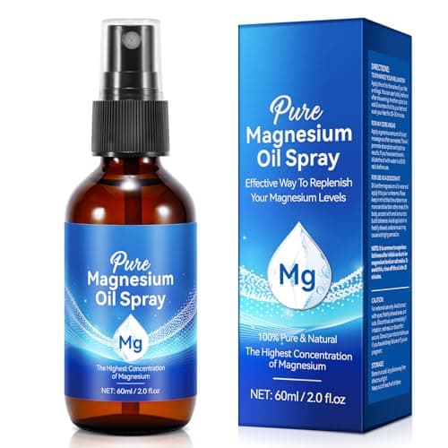Image of Magnesium Spray, Magnesium Oil for Feet, 100% Pure & Natural Organic Magnesium Oil Spray Glass Bottle, Easy to Absorb & Use, Magnesium Oil Spray for Sleep