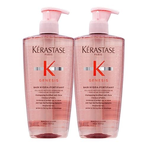 Image of Kérastase Shampoo für feines Haar, Nährendes und kräftigendes Haarbad gegen Haarverlust, Bain Hydra-Fortifiant, Genesis, 2 x 500 ml