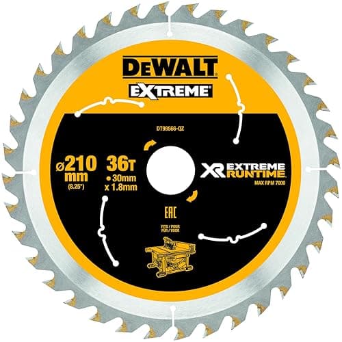 Image of Dewalt XR Extreme Runtime Circular SAEGE Blade 210 x 30 mm 36 Teeth/DT99566 VGN-FZ QZ Static Price for 1 Each