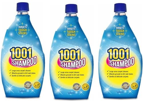 Image of 1001 Carpet Shampoo, Large Area Carpet Cleaner, Stain Remover, 500ml, Pack of 3