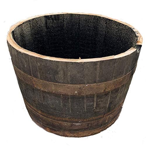 Image of Cheeky Chicks Large Recycled Solid Oak Whisky Cask Rustic Planter for Garden