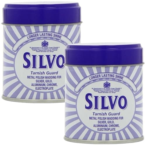 Image of Silvo Metal Polish Wadding, 75g (Pack of 2) – Silver, Gold & Electroplate