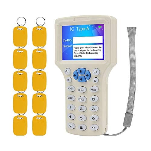 Image of KDL RFID Smart Card Reader Writer NFC 13.56MHz Copier 125KHz Duplicator Multi-Frequency Decoding Software USB Support with 125KHz/13.56MHz Dual Frequency Writable Key fobs