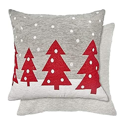 Image of Emma Barclay Chenille Christmas - Cushion Cover 'Tree' - 17x17 (43x43cm)