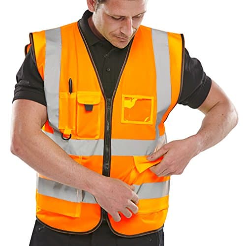 Image of EXECUTIVE HI VIZ WAISTCOAT ORANGE 4XL