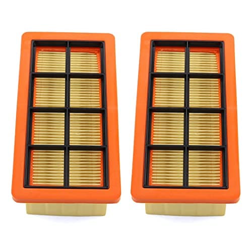 Image of MCHNIC 2 x Flat Pleated Filters for Kärcher 6.415-953.0 AD2 AD3 AD4 Premium AD 3.000, AD 3.200 Ash Vacuum Cleaner Dust Cleaning Filter