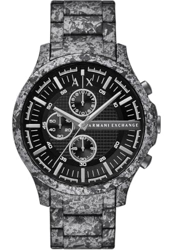 Image of Armani Exchange Watch for Men, Quartz Chronograph Movement and 46mm Case Size with Stainless Steel Strap